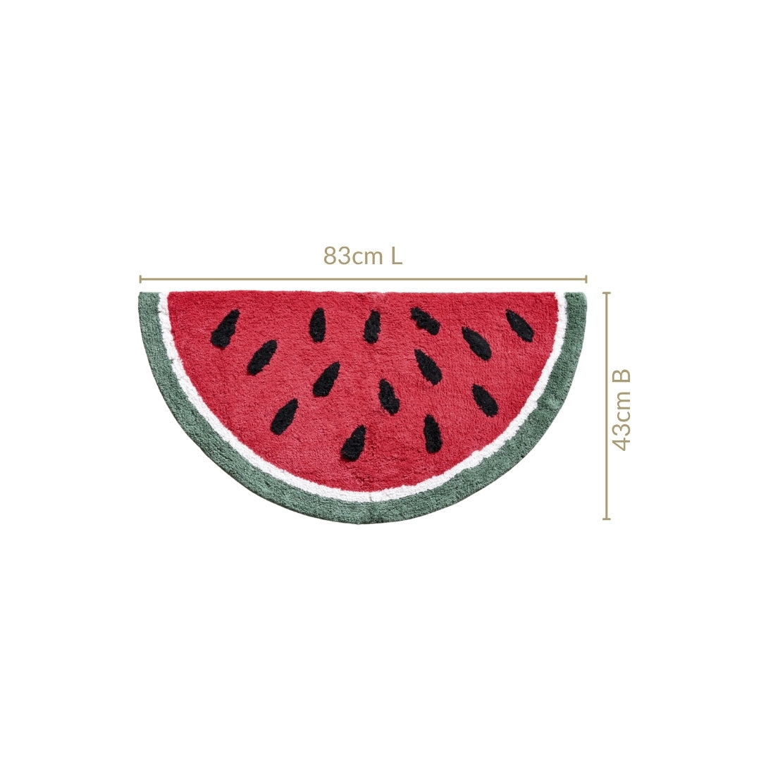 Watermelon Anti Slip Tufted Cotton Mat 83x43cm Nestasia