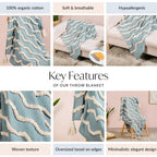 Wave And Weave Pure Cotton Throw Nestasia