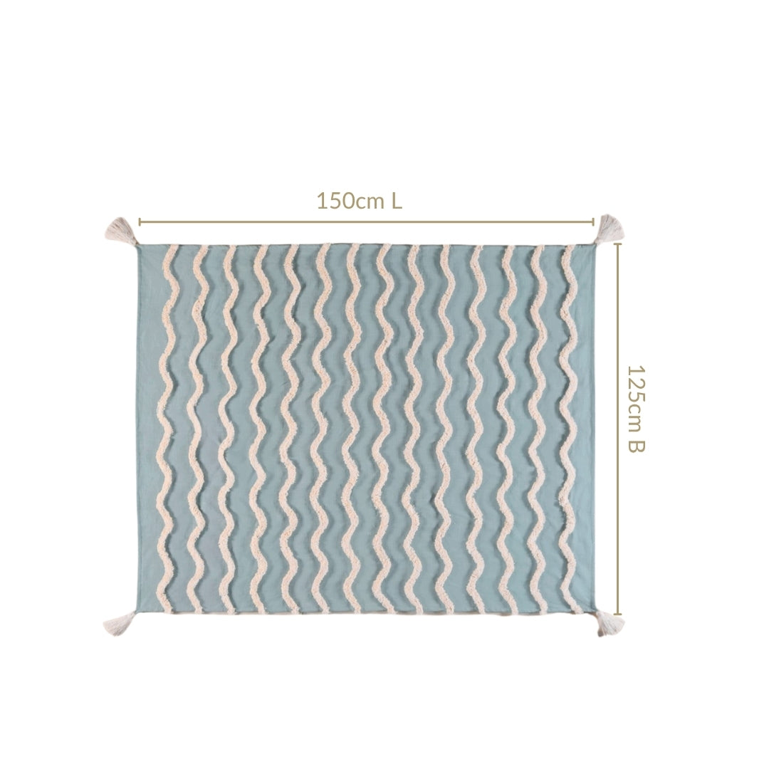 Wave And Weave Pure Cotton Throw Nestasia