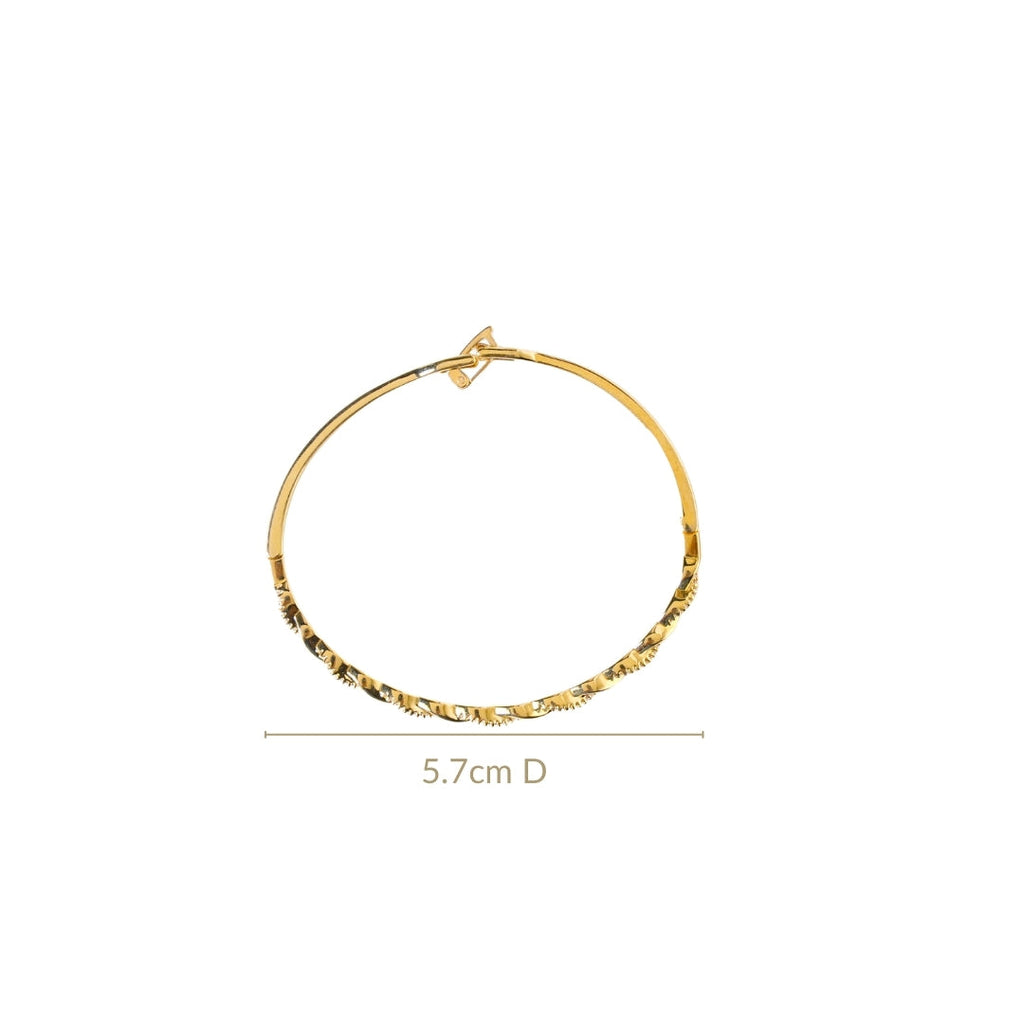 Waves And Swirls Gold Bracelet Nestasia