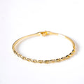Waves And Swirls Gold Bracelet Nestasia