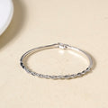 Waves And Swirls Silver Bracelet Nestasia