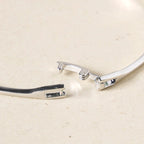 Waves And Swirls Silver Bracelet Nestasia