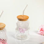 Wavy Butterfly Tumbler With Straw Set Of 2 500ml Nestasia
