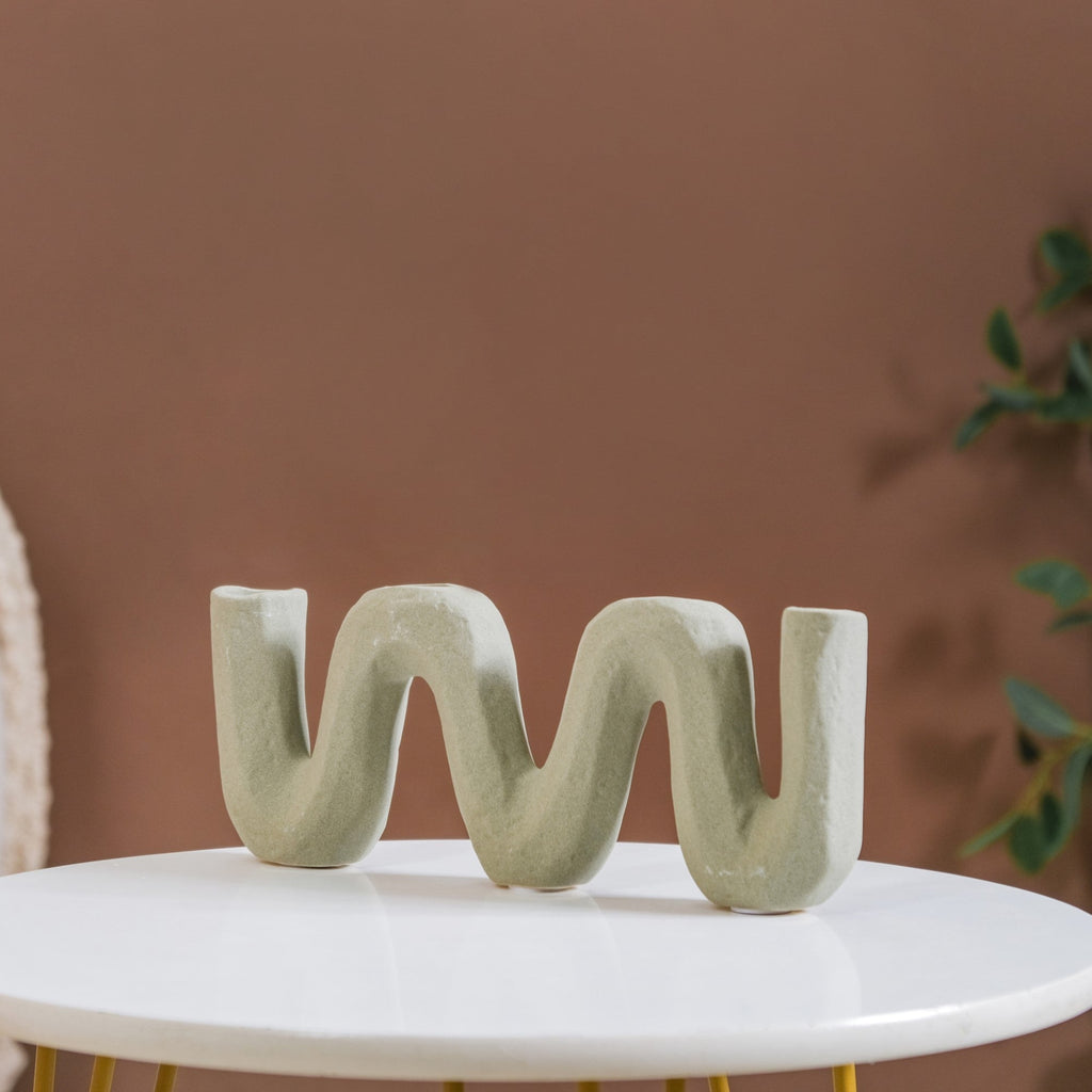 Matte Organic Chevron Vase Nestasia
