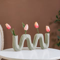 Matte Organic Chevron Vase Nestasia