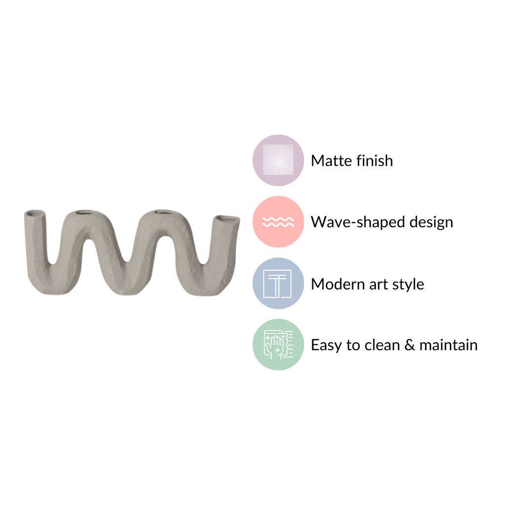 Matte Organic Chevron Vase Nestasia