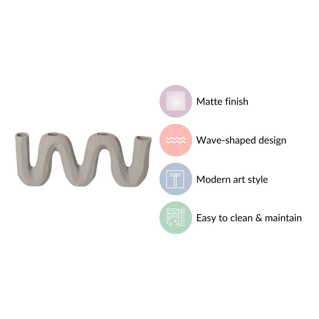 Matte Organic Chevron Vase Nestasia
