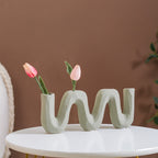 Matte Organic Chevron Vase Nestasia