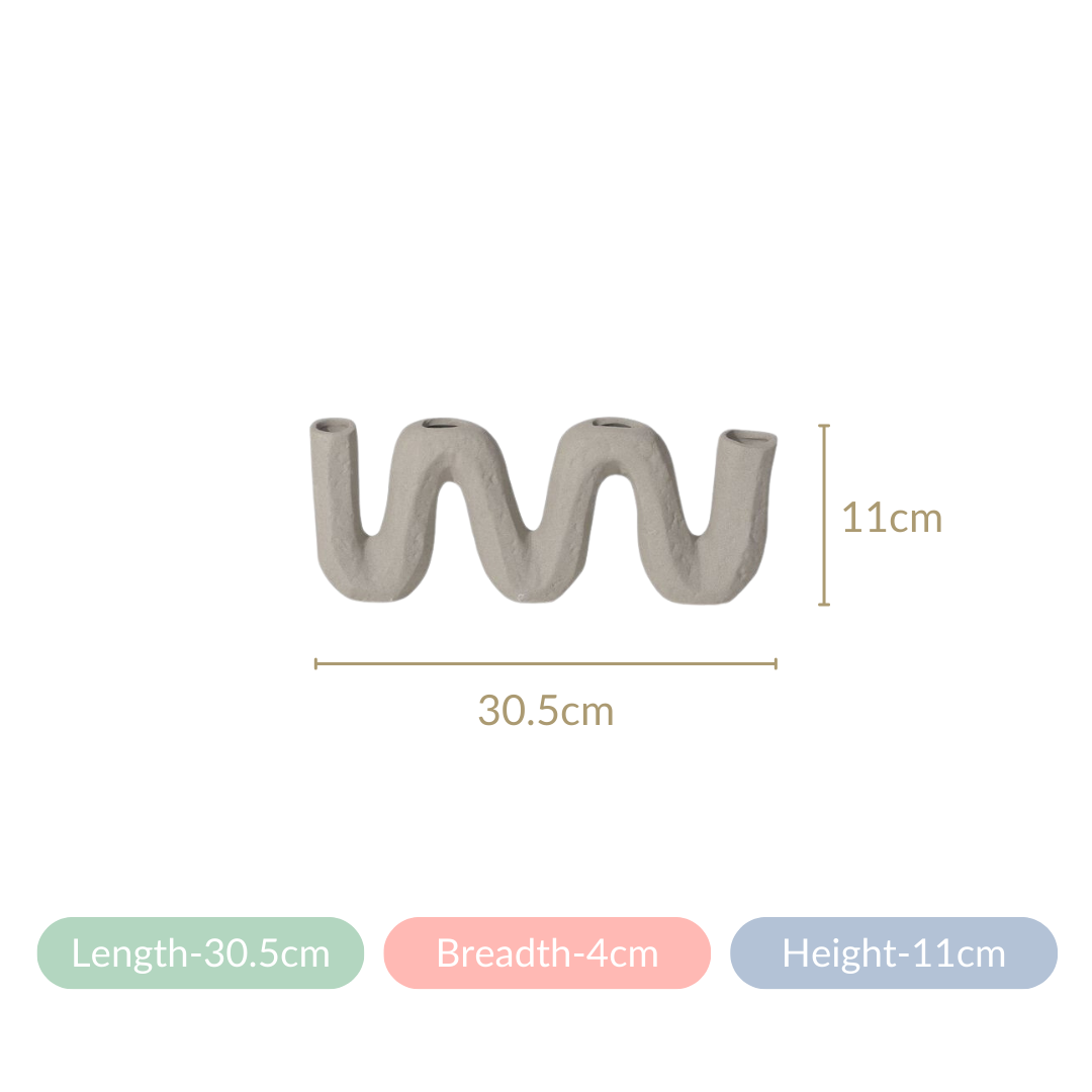 Matte Organic Chevron Vase Nestasia