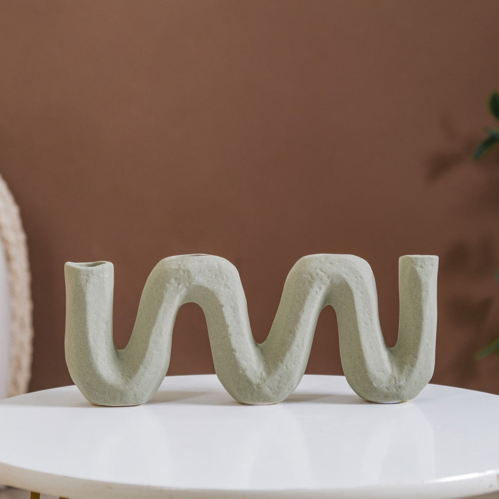 Matte Organic Chevron Vase Nestasia