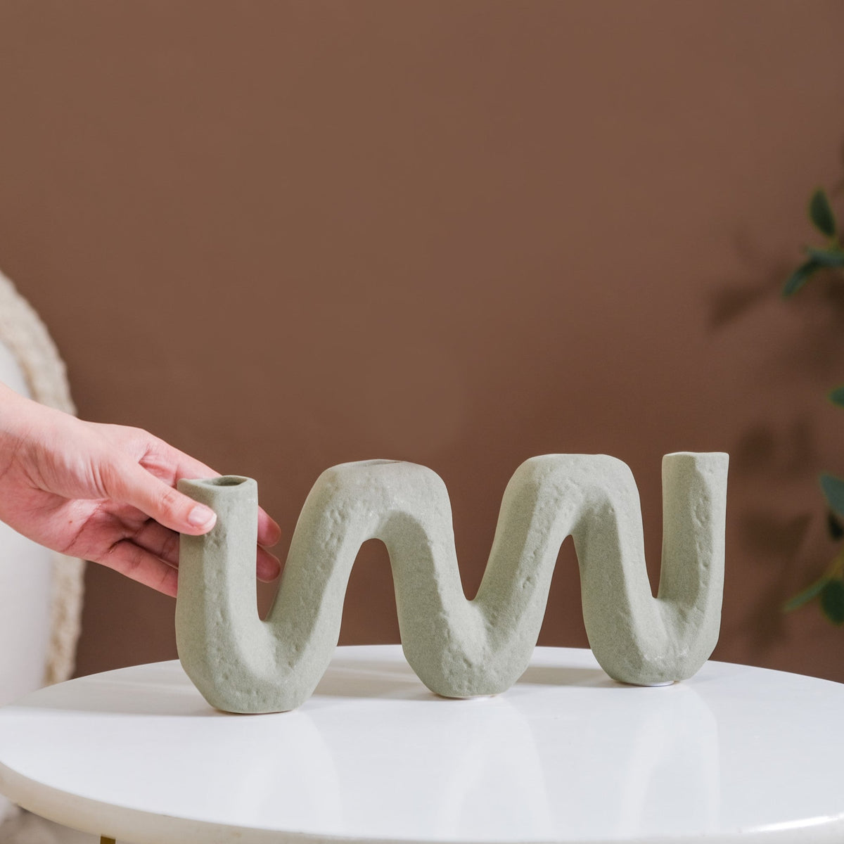 Matte Organic Chevron Vase Nestasia