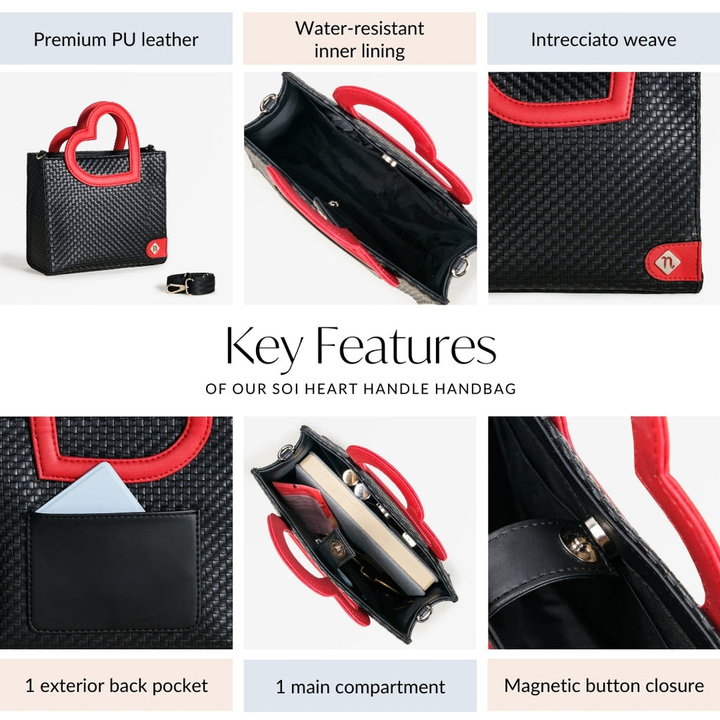 Soi Heart Handle Handbag Nestasia