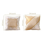 Gold Zari Floral Cushion Cover Set Of 2 Nestasia