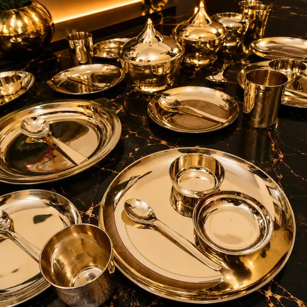 Kansa Luxury Dinner Serving Set Vedansh Craft