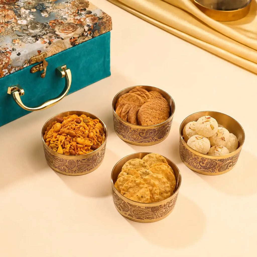 Brass Dry Fruit Bowl Box Hamper Vedansh Craft