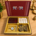 Brass Table Clock and Shubh Labh Gift/Corporate Hamper Vedansh Craft
