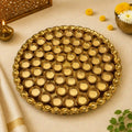 Brass Chappan Bhog Thali With 56 Prasad Bowls Set (23 Inch) Vedansh Craft