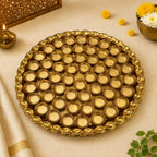 Brass Chappan Bhog Thali With 56 Prasad Bowls Set (23 Inch) Vedansh Craft