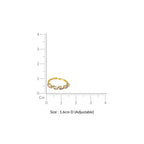 Whispering Pink Blush Statement Gold Ring Nestasia