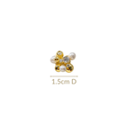 White And Gold Clustered Glowy Earrings Nestasia