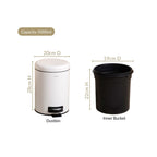 Clean Curve Metal Dustbin With Removable Bucket White 5000ml Nestasia