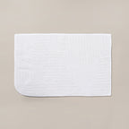 Ribbed Cotton Reversible Floor Mat White 82x50cm Nestasia