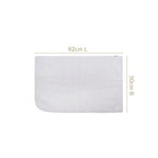 Ribbed Cotton Reversible Floor Mat White 82x50cm Nestasia