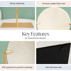 White Ribbed Disc Home Decor Nestasia