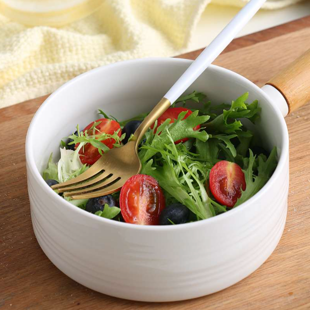 White Bowl with Handle Nestasia