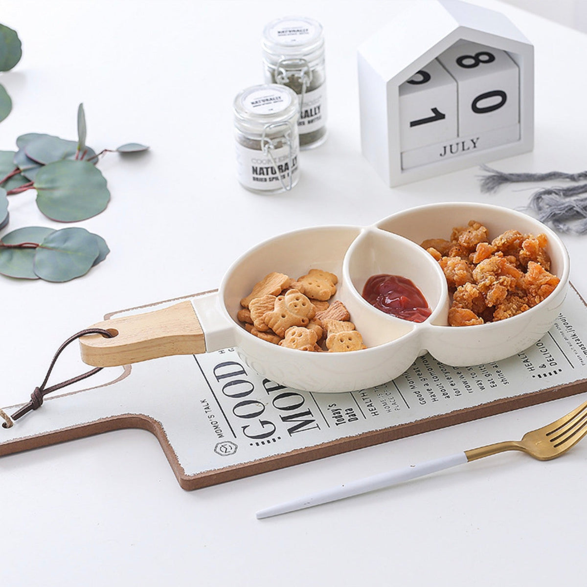 White Chip and Dip Bowl 500 ml Nestasia