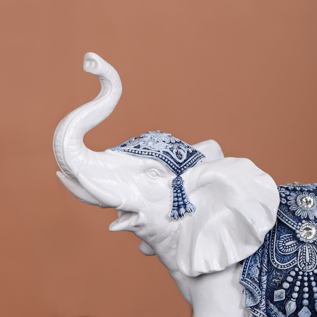 Mother Baby White Elephant Decor Showpiece Nestasia