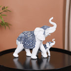 Mother Baby White Elephant Decor Showpiece Nestasia