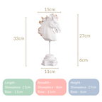 White Horse Bust Decor Showpiece With Stand Large Nestasia