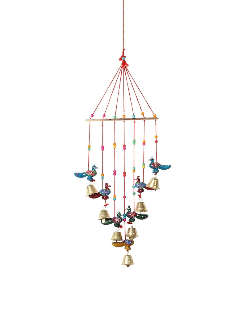 Handcrafted Peacock Wind Chime for Door, Balcony & Wall Decoration