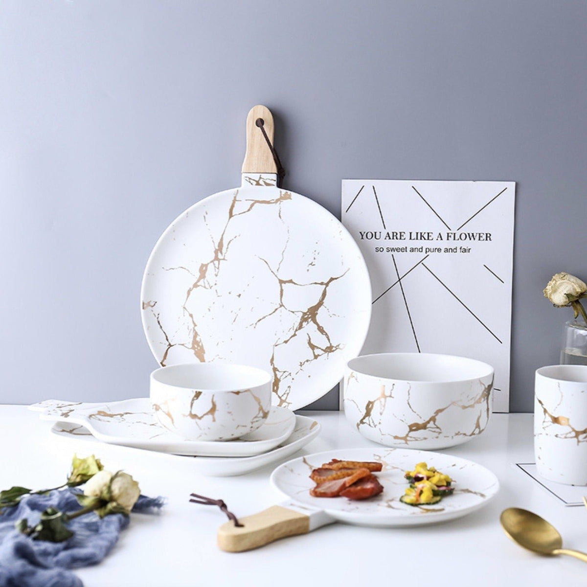 White Marble Bowl 400 ml Nestasia