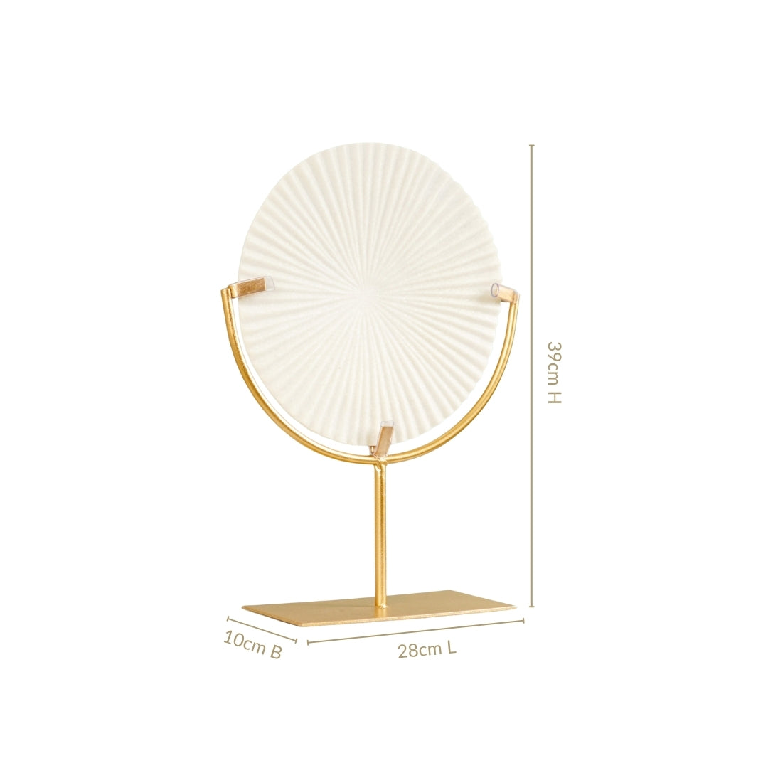 White Ribbed Disc Home Decor Nestasia