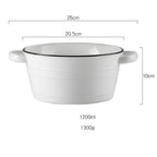White Serving Bowl Nestasia