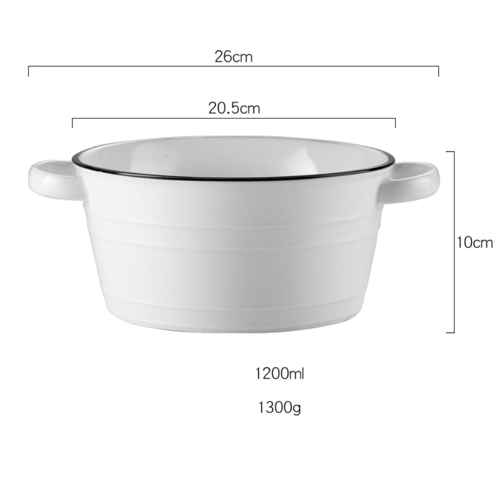 White Serving Bowl Nestasia