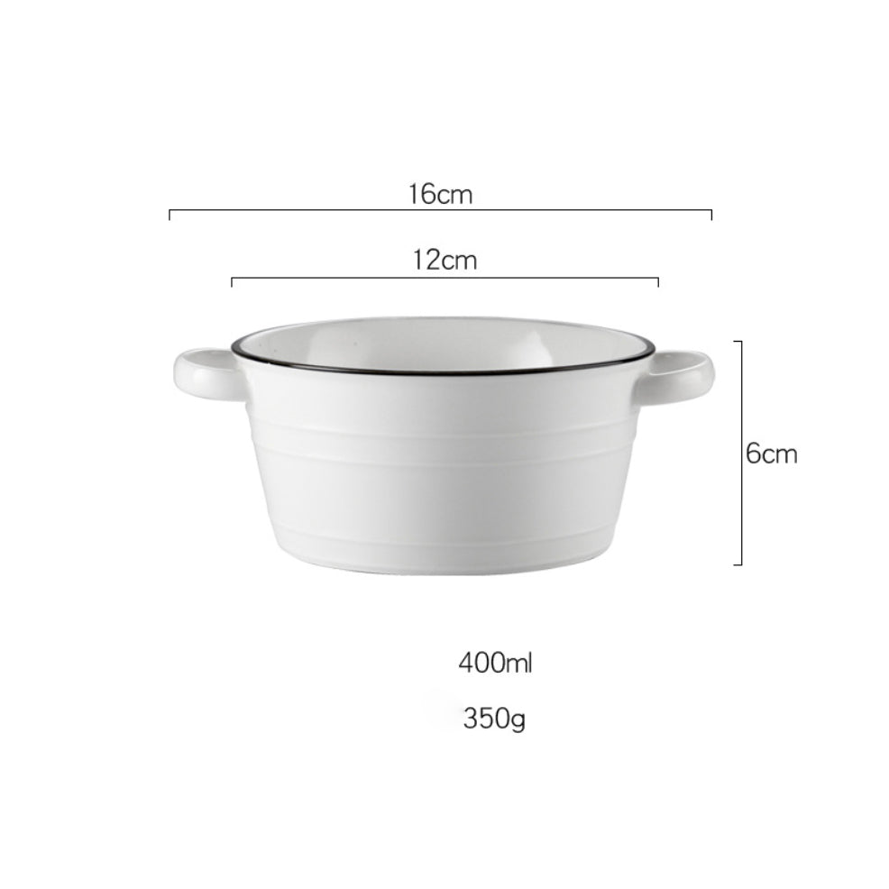 White Serving Bowl Nestasia
