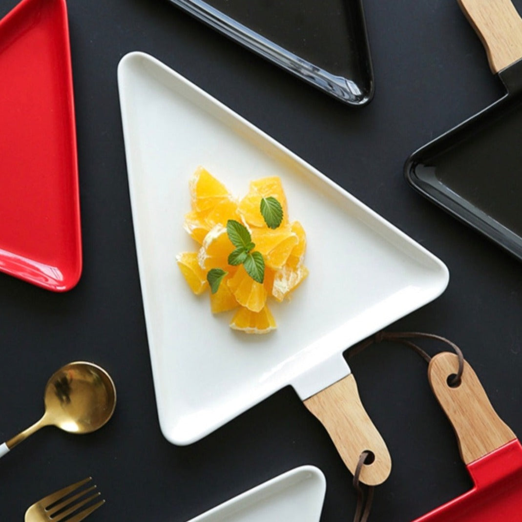 White Triangle Plate Large Nestasia