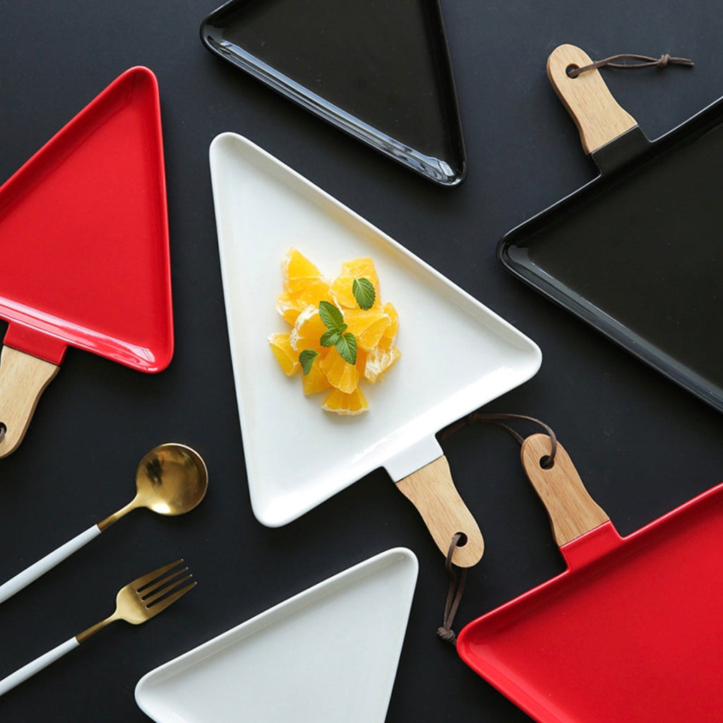 White Triangle Plate Large Nestasia