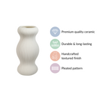 Pleated Flower Vase For Room Decor