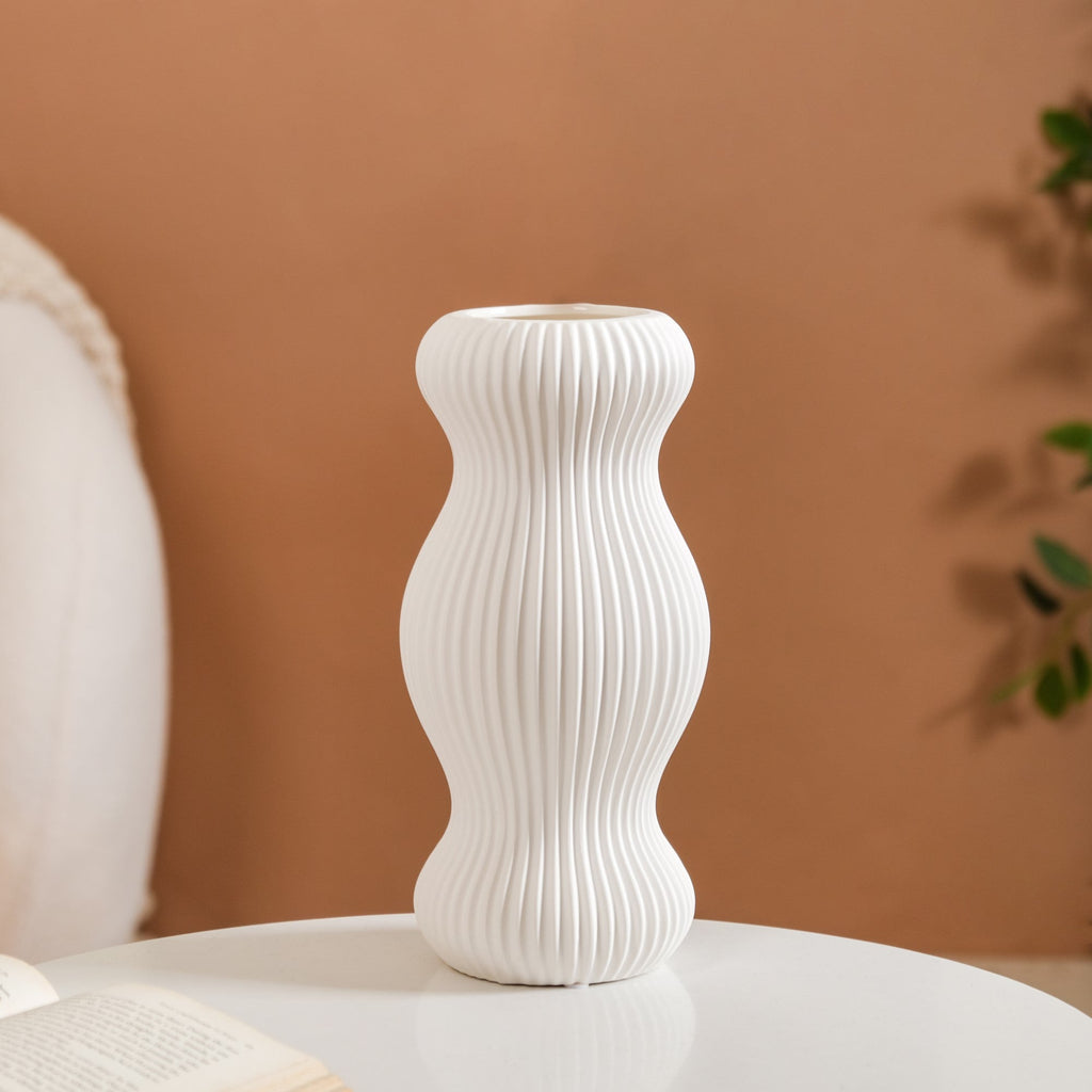 Pleated Flower Vase For Room Decor