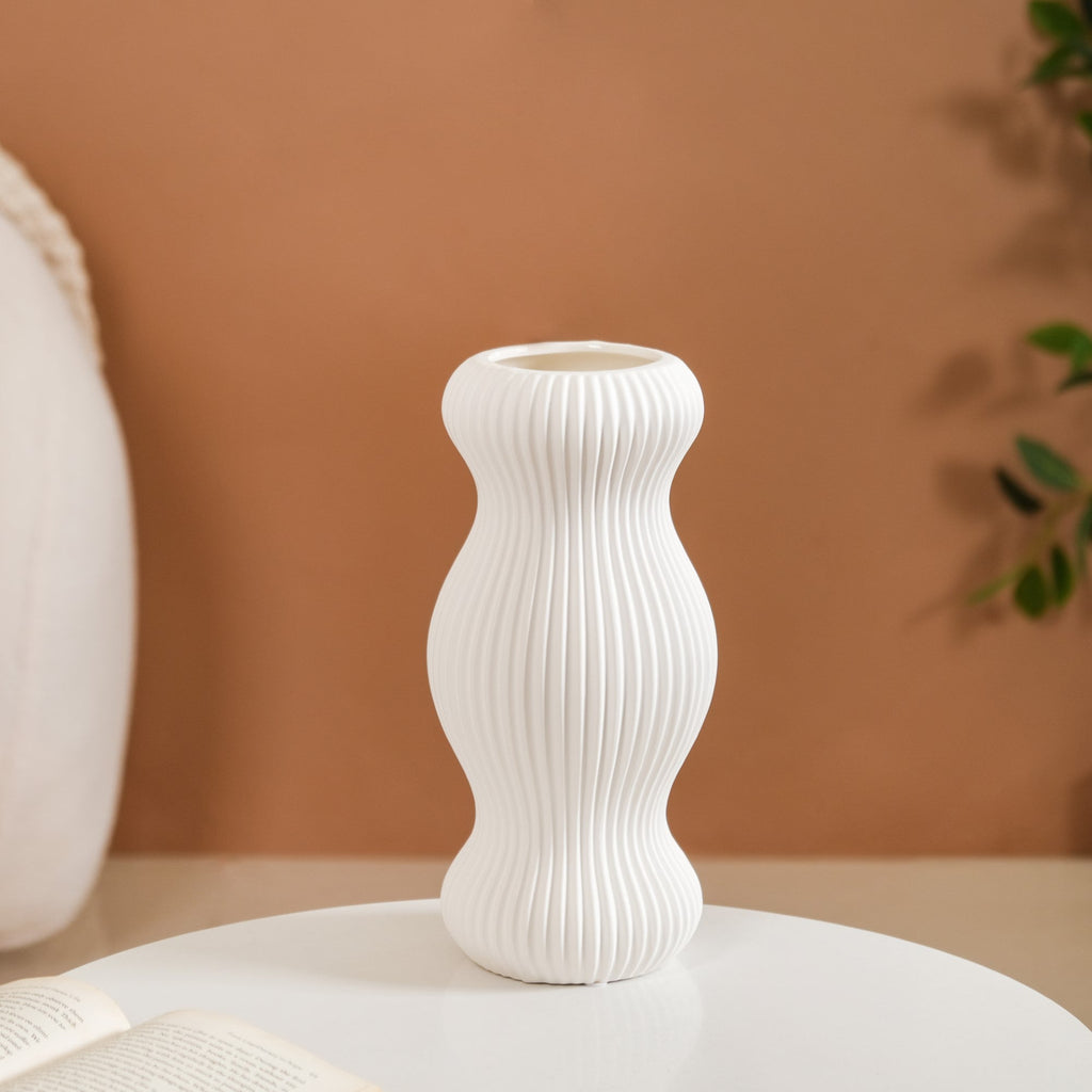Pleated Flower Vase For Room Decor