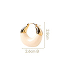 Arc Huggie Hoops White Nestasia