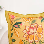 Wild Petals Embroidered Cotton Cushion Cover 40x40cm Nestasia