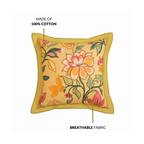 Wild Petals Embroidered Cotton Cushion Cover 40x40cm Nestasia