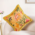 Wild Petals Embroidered Cotton Cushion Cover 40x40cm Nestasia
