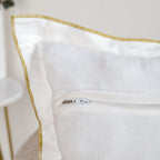Wild Petals Embroidered Cotton Cushion Cover 40x40cm Nestasia